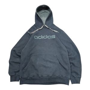 Y2k Adidas Men's Black Hoodie